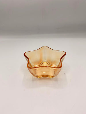 Amber Glass Dessert Bowls (8-5) – 7-Piece Star-Shaped Fruit & Ice Cream Dishes