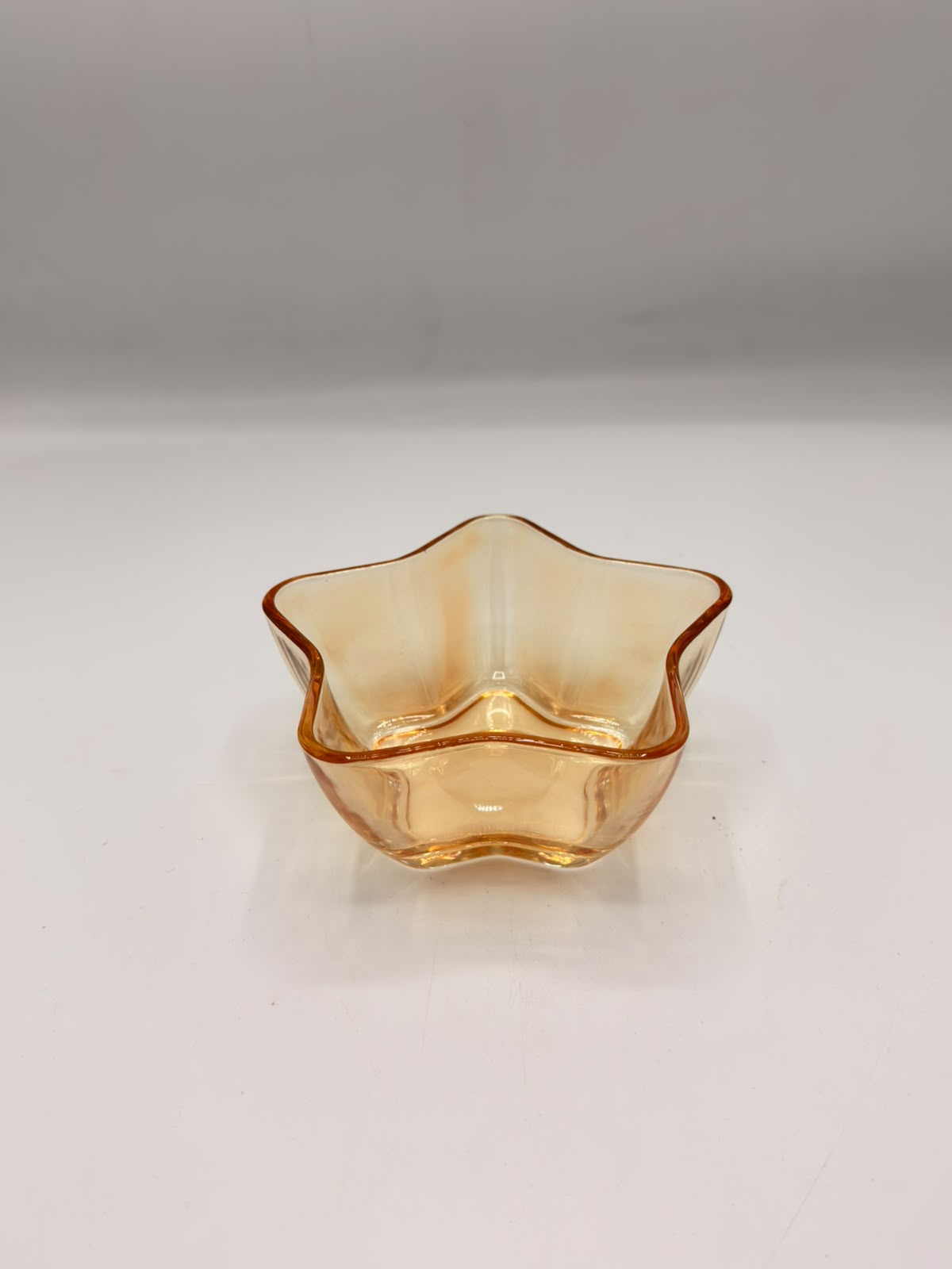 Amber Glass Dessert Bowls (8-5) – 7-Piece Star-Shaped Fruit & Ice Cream Dishes