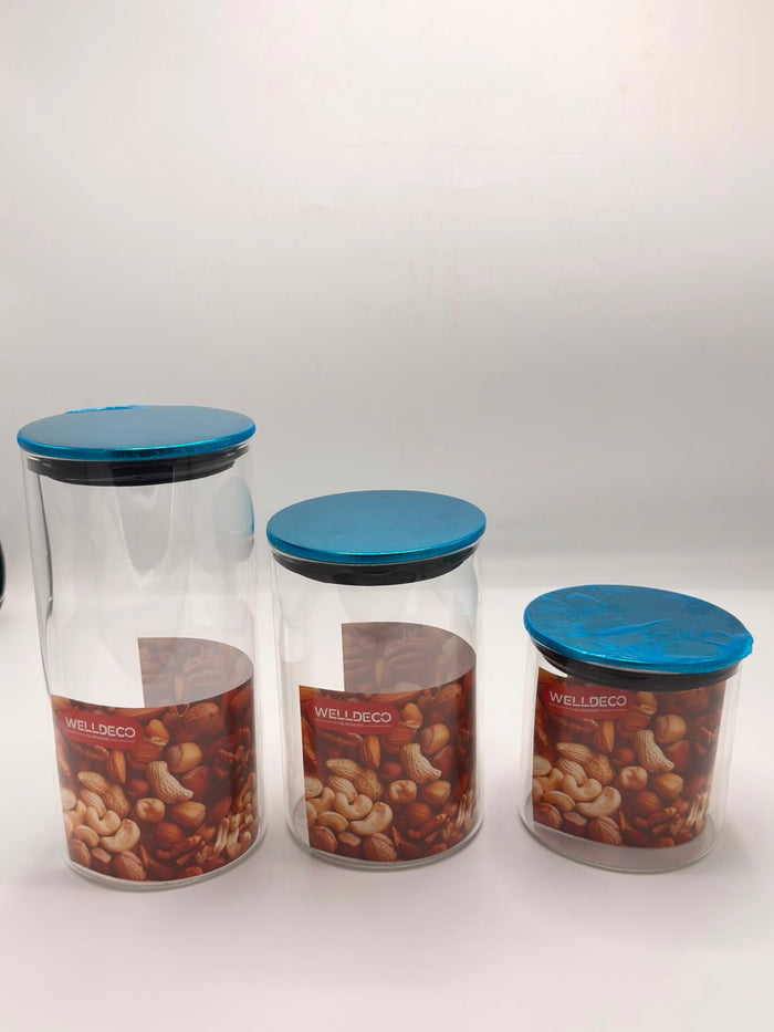 Glass Jar With Steel Lid Jar