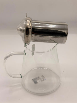 Glass Teapot (8-7) – Heat-Resistant Glass Kettle with Stainless Steel Strainer