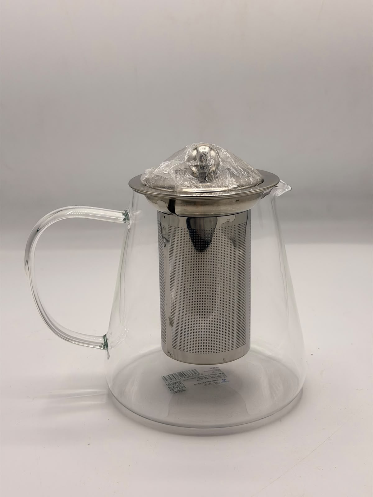 Glass Teapot (8-7) – Heat-Resistant Glass Kettle with Stainless Steel Strainer