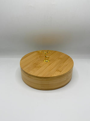 Eco-Friendly Bamboo Round Fruit Plate with Lid (7-31) –
