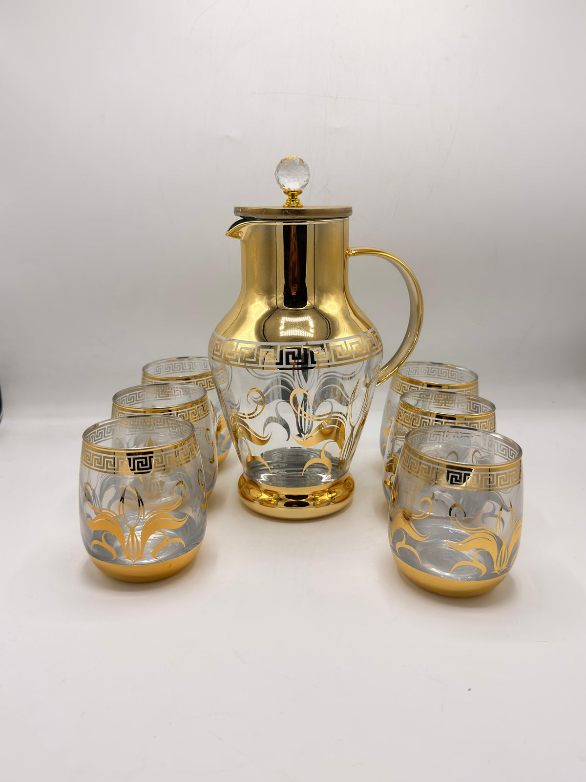 Luxury Gold Accent Glass Drinkware — GPH34/L7