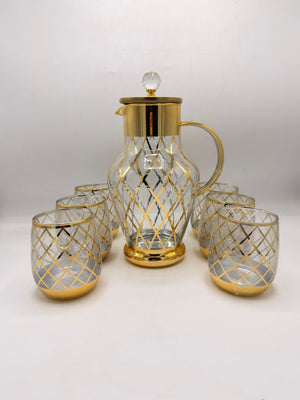 Luxury Gold Accent Glass Drinkware — GPH34/L7