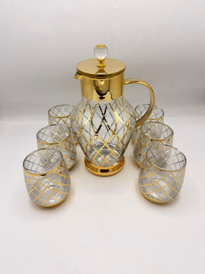 Luxury Gold Accent Glass Drinkware — GPH34/L7