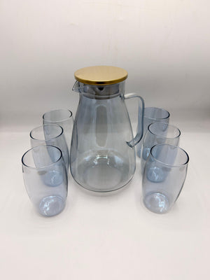 7-Piece Glass Water Set - Elegant Hydration