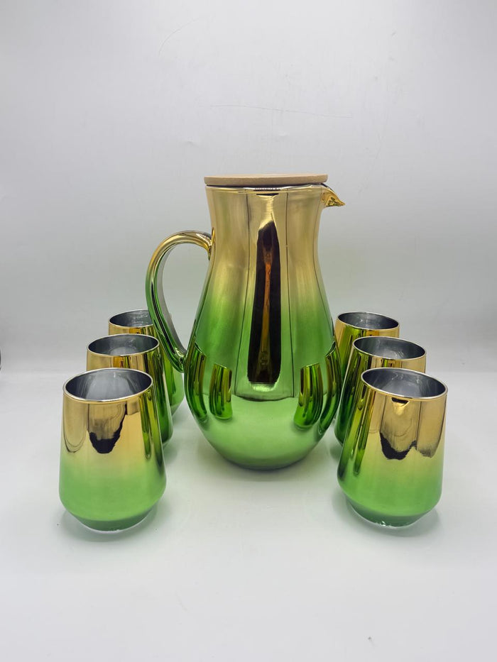 Glass Jugs Set Bamboo Lid 17-16`