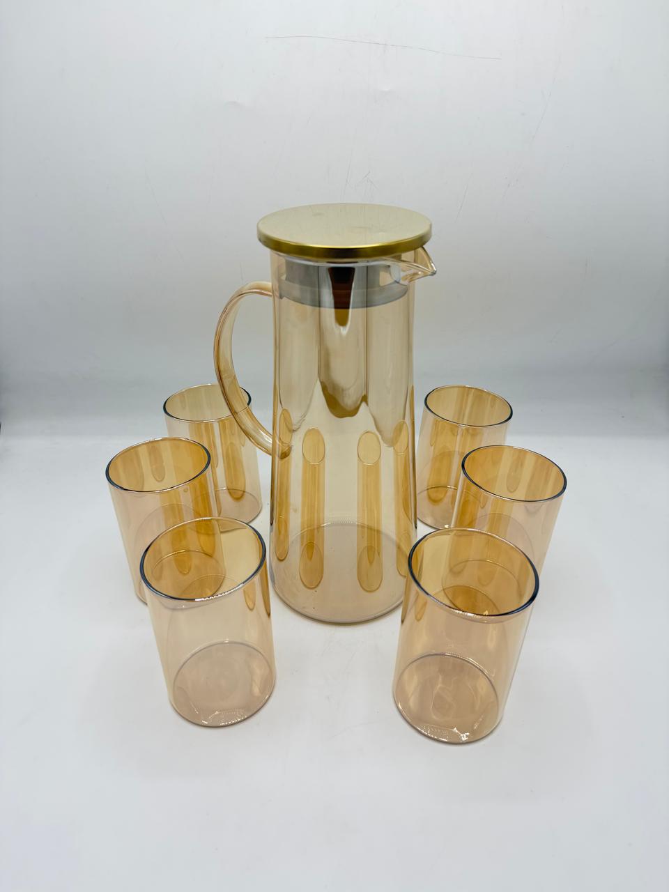 Unique Glass Jug Water Teapot Large Beverage Pitcher With Lid And Handle