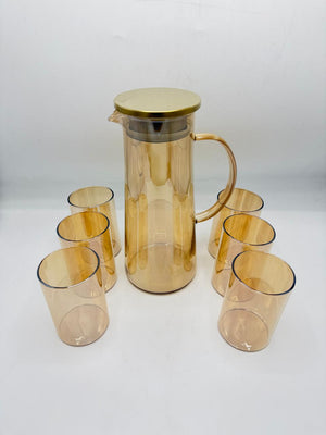 Unique Glass Jug Water Teapot Large Beverage Pitcher With Lid And Handle