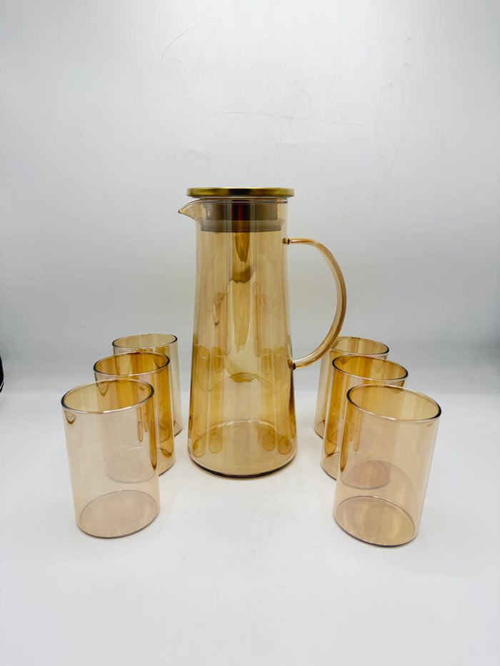 Unique Glass Jug Water Teapot Large Beverage Pitcher With Lid And Handle