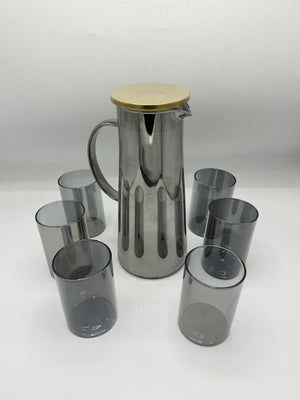 Unique Glass Jug Water Teapot Large Beverage Pitcher With Lid And Handle