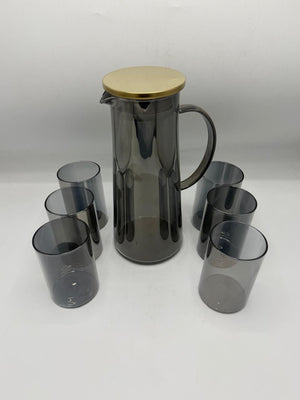 Unique Glass Jug Water Teapot Large Beverage Pitcher With Lid And Handle