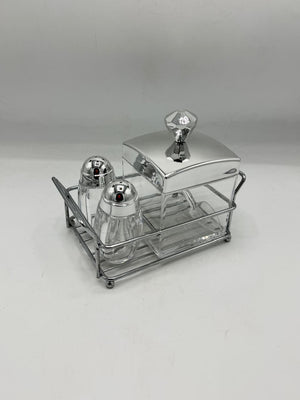 Sugar Pot & Pepper Bottles - 3 Piece Set