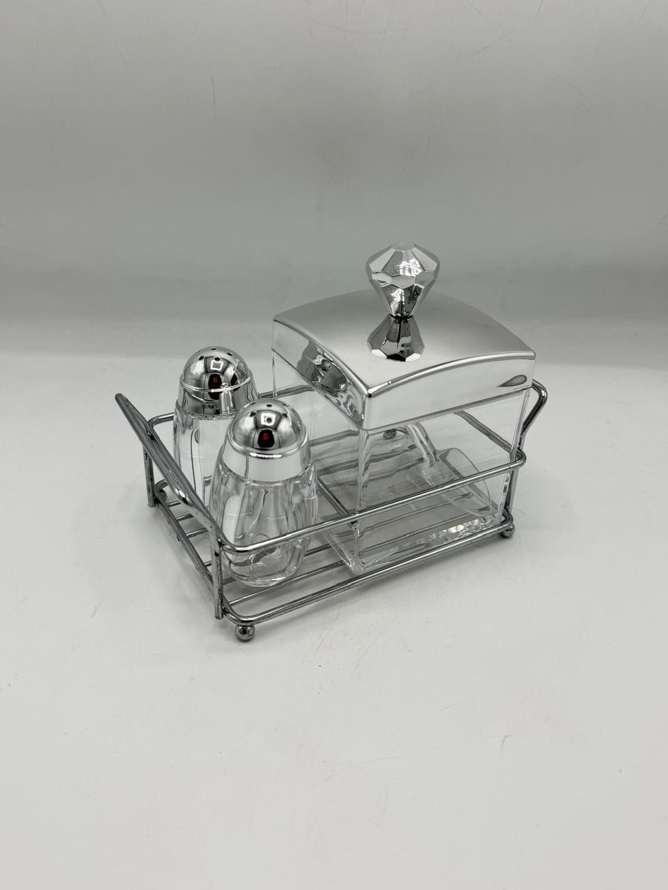 Sugar Pot & Pepper Bottles - 3 Piece Set