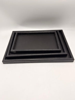 MDF Glossy Tray 3-Piece Set - Black #29 (7-13)