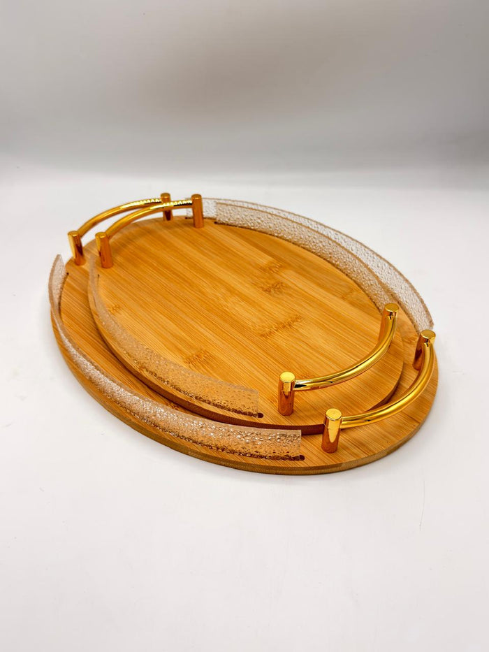 Natural Elegance 2 Pcs Tray Set