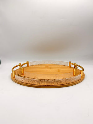 Natural Elegance 2 Pcs Tray Set
