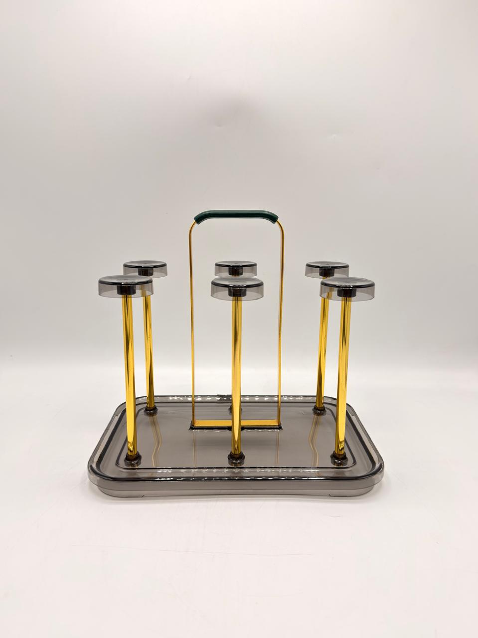 Flat Handle Rectangular Glass Rack — 24-25