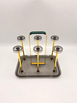 Flat Handle Rectangular Glass Rack — 24-25
