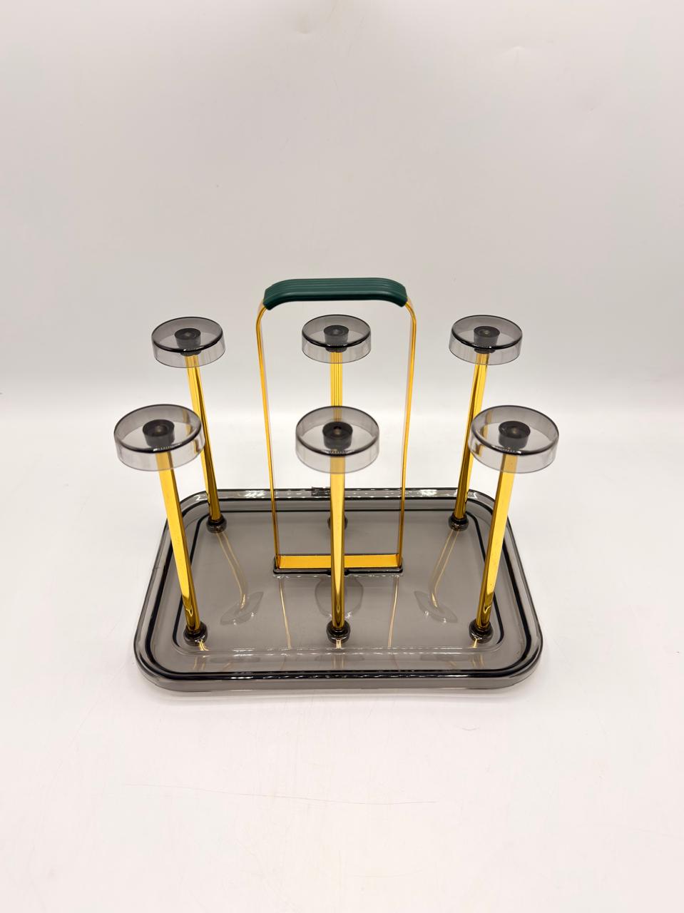 Flat Handle Rectangular Glass Rack — 24-25