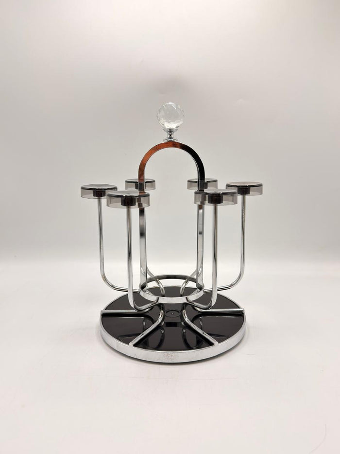 Compact rotating glass rack