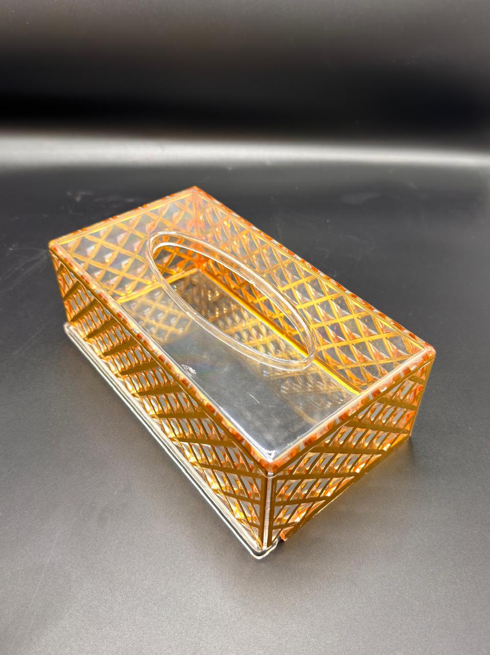 Acrylic Dustbin Tissue Box Set (Square)