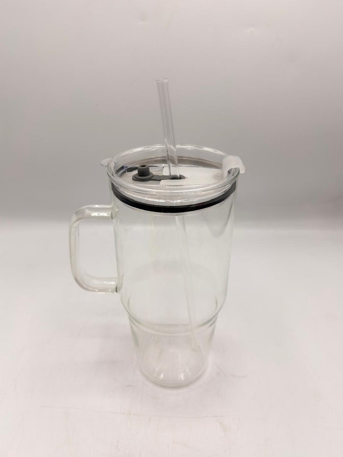 Clear Acrylic Tumbler with Handle & Straw (40oz) - (QCB-1200PP)
