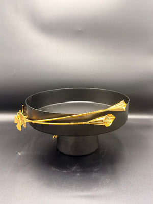 Sleek Polished Iron Fruit Tray — 16-31
