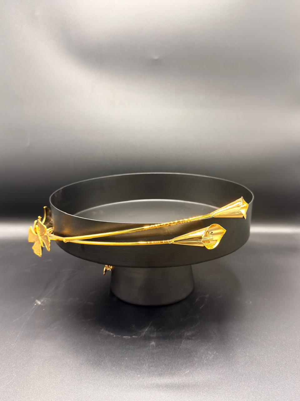 Sleek Polished Iron Fruit Tray — 16-31