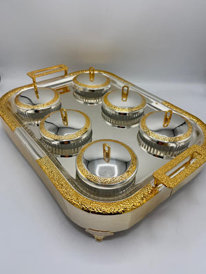 Dry Fruit Serving Tray 6PCS – Snack Organizer Box with Cover