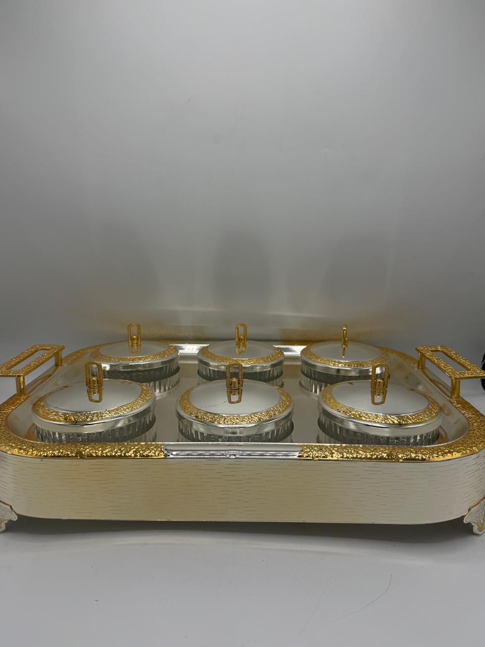 Dry Fruit Serving Tray 6PCS – Snack Organizer Box with Cover