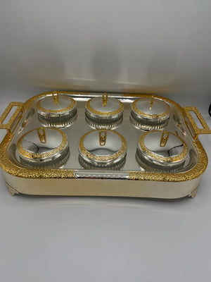 Dry Fruit Serving Tray 6PCS – Snack Organizer Box with Cover