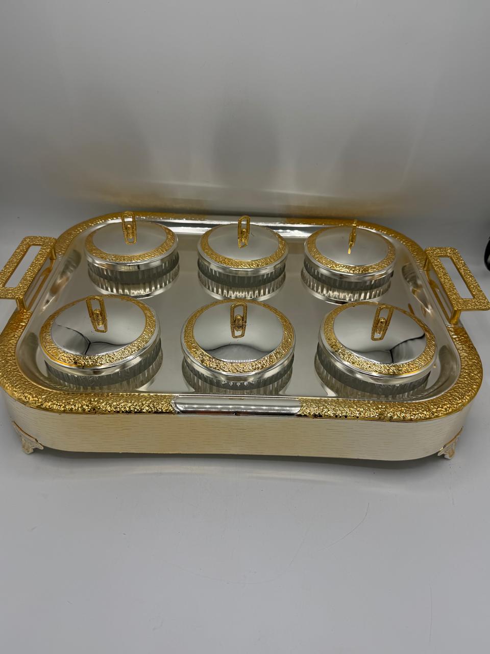 Dry Fruit Serving Tray 6PCS – Snack Organizer Box with Cover