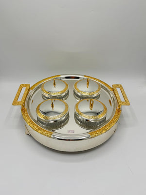 Dry Fruit Serving Tray 4PCS – Snack Organizer Box with Cover