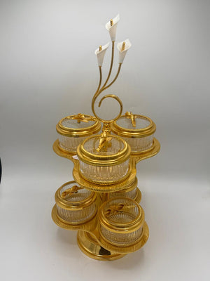 360° Revolving Dry Fruit Tray 6PCS – Rotating Nuts & Snacks Organizer Box