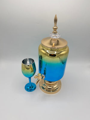 Charming Glass Juice Dispenser Set with 6 Glasses – 17-15