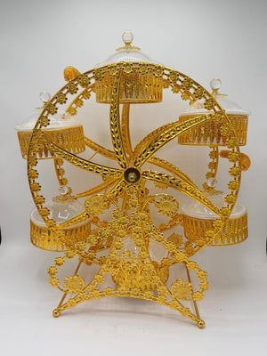 Ferris Wheel Decor  Vintage Iron Tabletop Ornament & Living Room Accent (40-5)