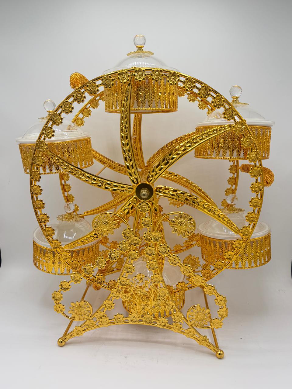 Ferris Wheel Decor  Vintage Iron Tabletop Ornament & Living Room Accent (40-5)