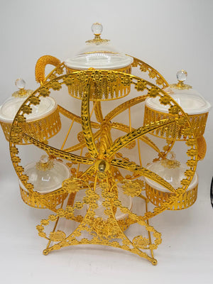 Ferris Wheel Decor  Vintage Iron Tabletop Ornament & Living Room Accent (40-5)
