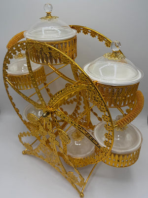 Ferris Wheel Decor  Vintage Iron Tabletop Ornament & Living Room Accent (40-5)