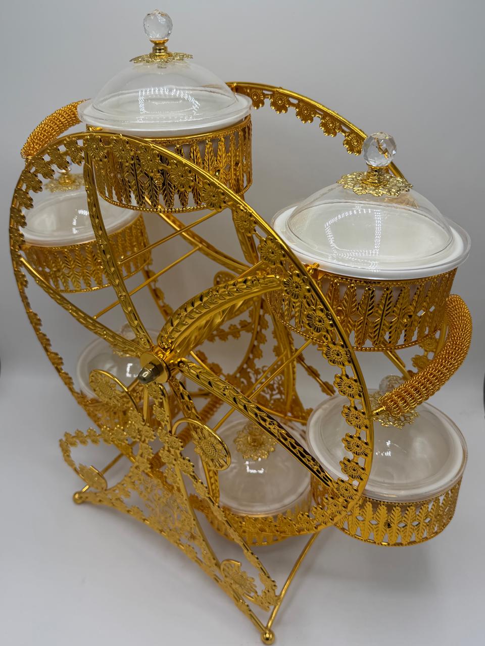 Ferris Wheel Decor  Vintage Iron Tabletop Ornament & Living Room Accent (40-5)