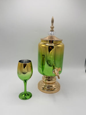Refined Glass Juice Dispenser Set with 6 Glasses – 17-13