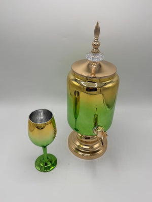 Refined Glass Juice Dispenser Set with 6 Glasses – 17-13
