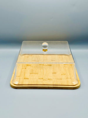 Crystal-Knob Bamboo Cake Dome