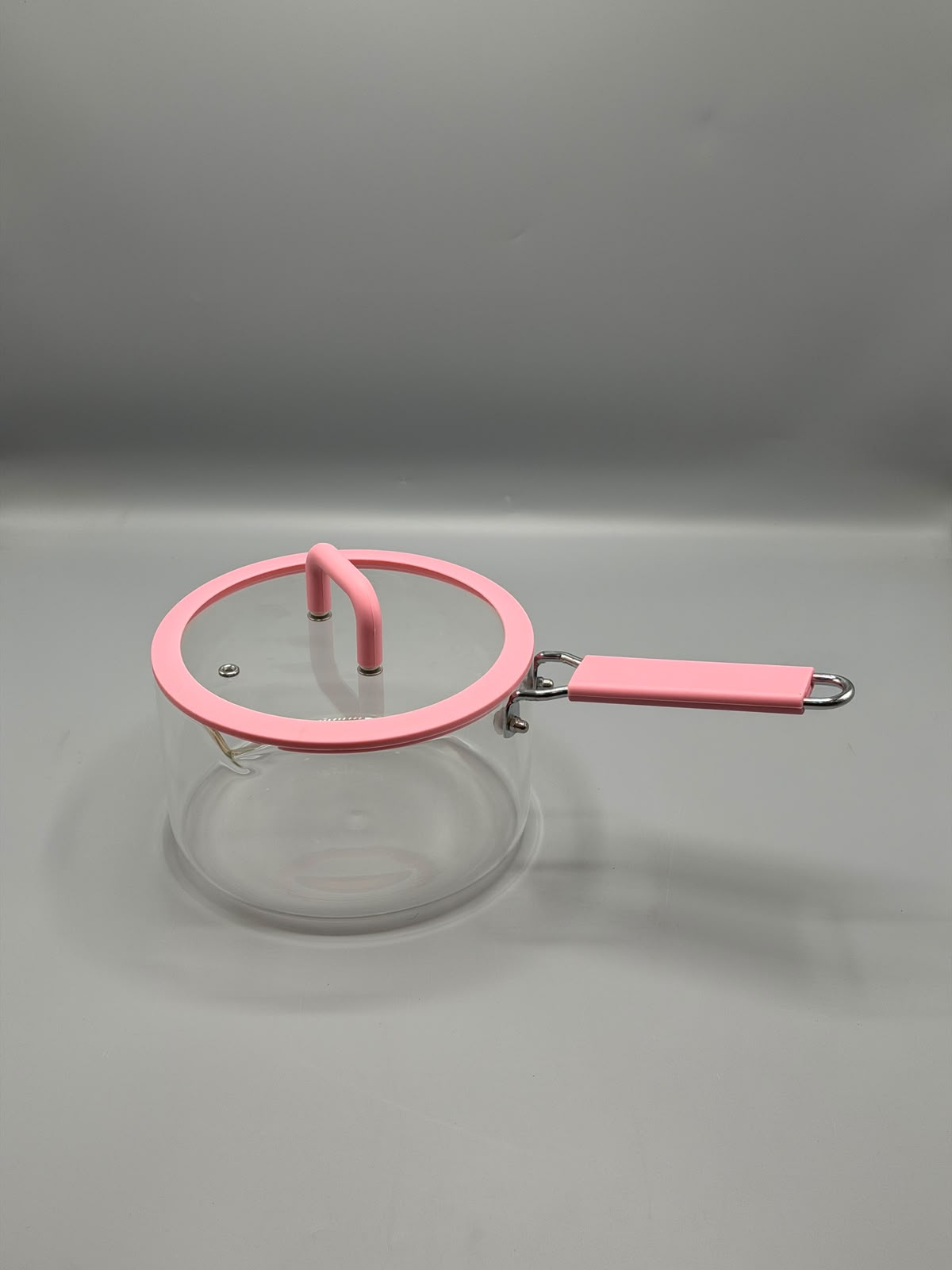 Pink Glass Saucepan