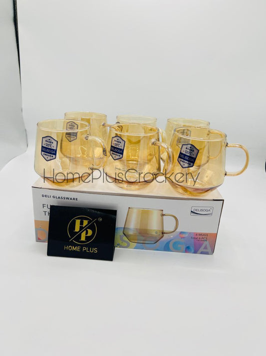 Glass Mugs-Pack of 6