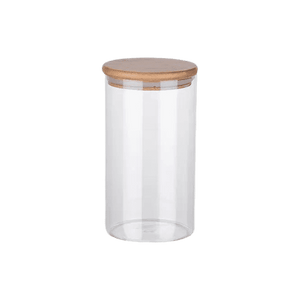 ECHOU GLASSWARE WOOD LID JAR 1050ML - Nazar Jan's Supermarket