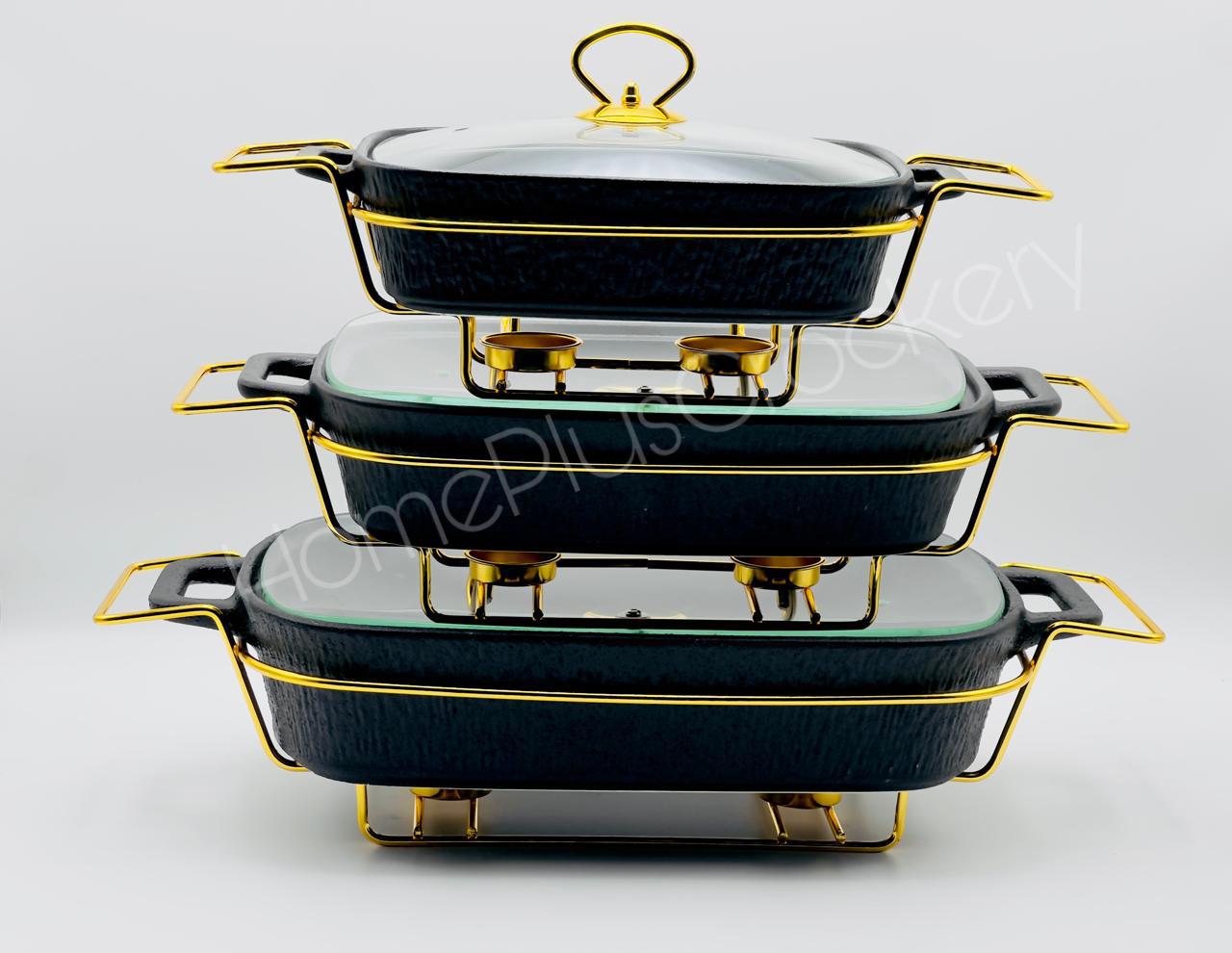 Matt Burner Dish 3-Pcs Set