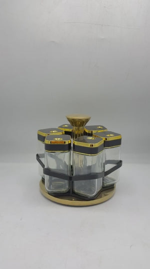 6-Jar Rotating Spice Rack Carousel