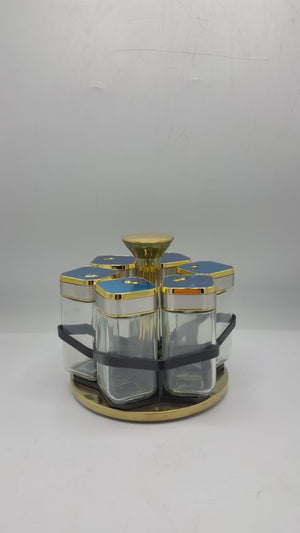6-Jar Rotating Spice Rack Carousel